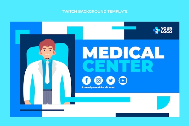 Fondo de contracción médica de diseño plano