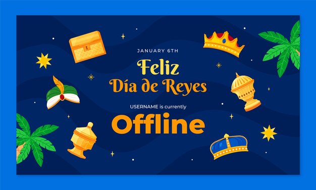 Vector gratuito el fondo de contracción plana para reyes magos