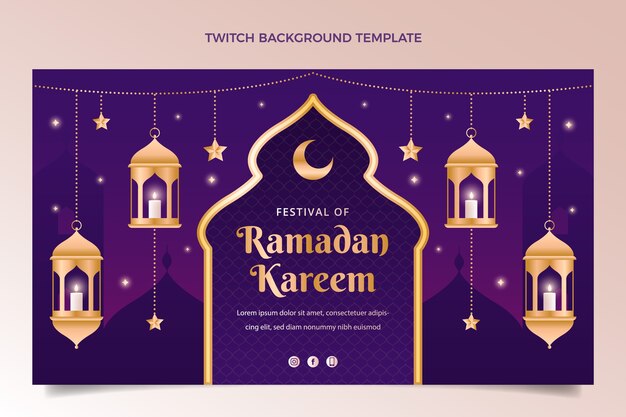 Vector gratuito fondo de contracción de ramadán degradado