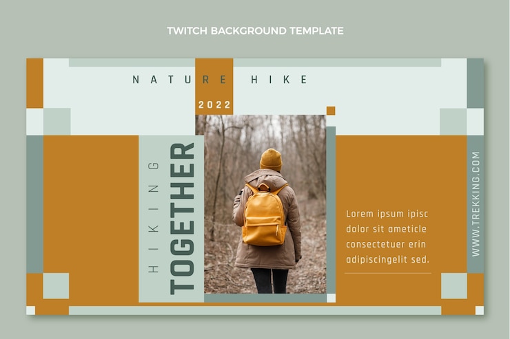 Vector gratuito fondo de contracción de trekking abstracto de diseño plano
