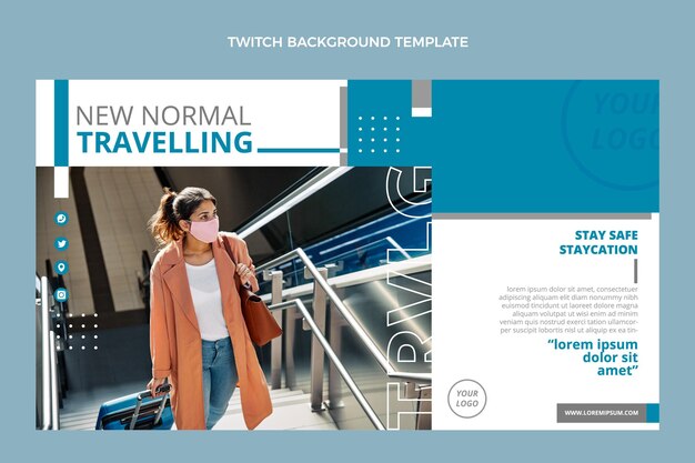 Fondo de contracción de viaje de diseño plano