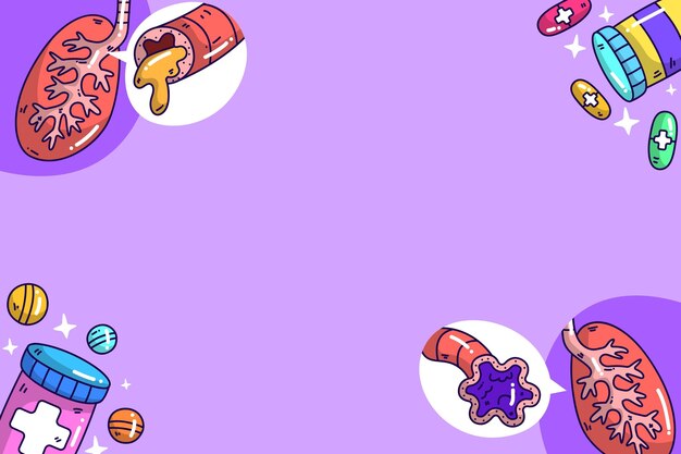 Fondo copd dibujado a mano