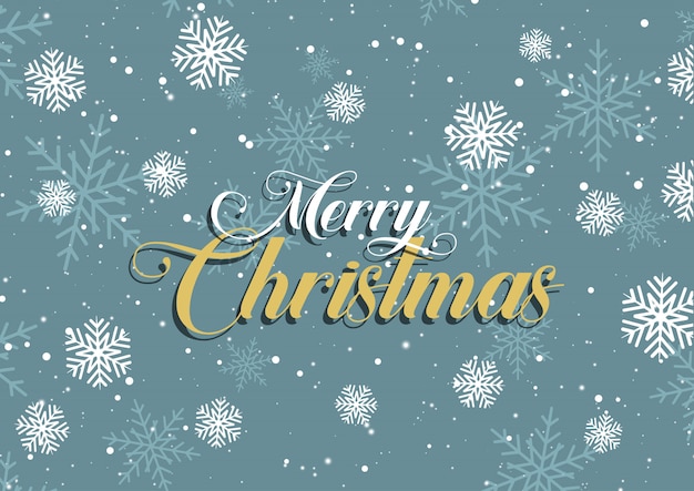 Fondo de copo de nieve de feliz Navidad