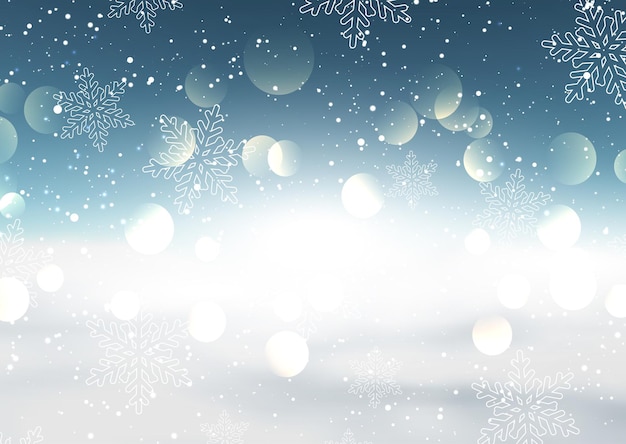 Fondo de copo de nieve de Navidad