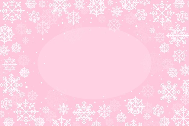 Fondo de copo de nieve rosa plano