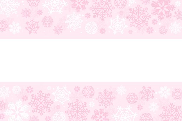 Fondo de copo de nieve rosa plano