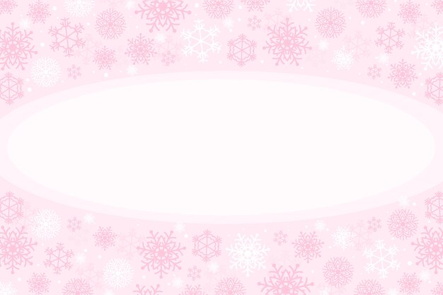 Fondo de copo de nieve rosa plano