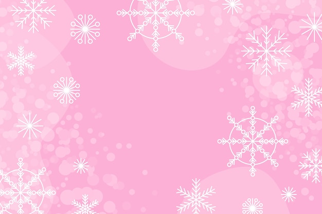 Vector gratuito fondo de copo de nieve rosa realista