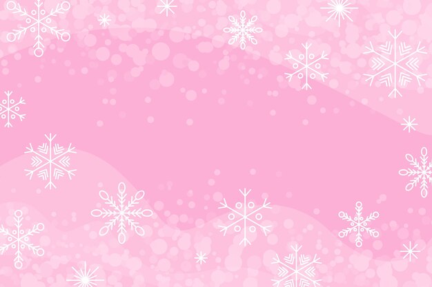 Fondo de copo de nieve rosa realista