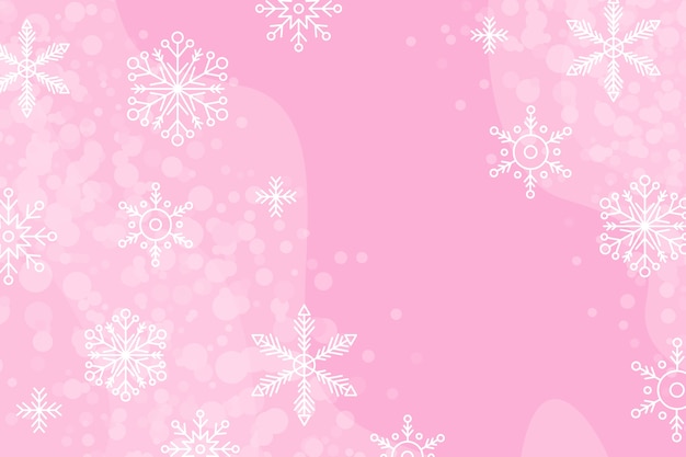 Fondo de copo de nieve rosa realista