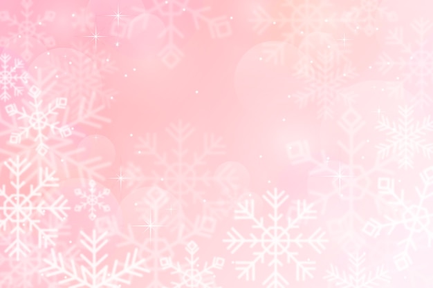 Fondo de copo de nieve rosa realista