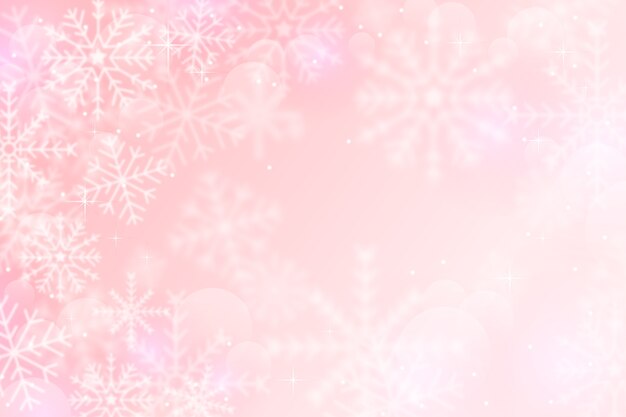 Fondo de copo de nieve rosa realista
