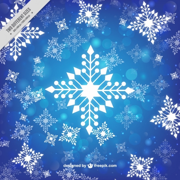 Vector gratuito fondo de copos de nieve azules