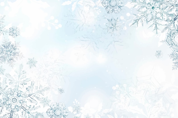 Fondo de copos de nieve de invierno