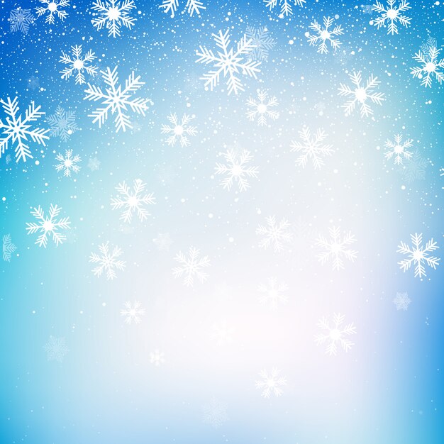 El fondo de los copos de nieve de Navidad