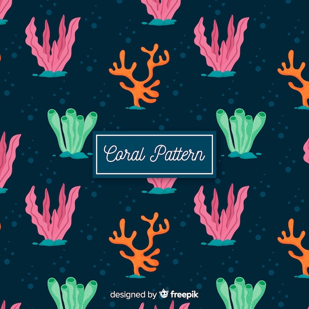 Vector gratuito fondo coral dibujado a mano