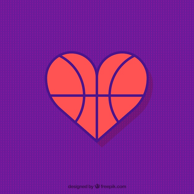 Fondo de corazón de baloncesto