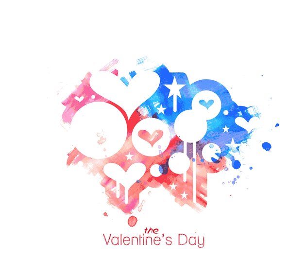 Fondo del corazón del día de San Valentín, ilustración vectorial.