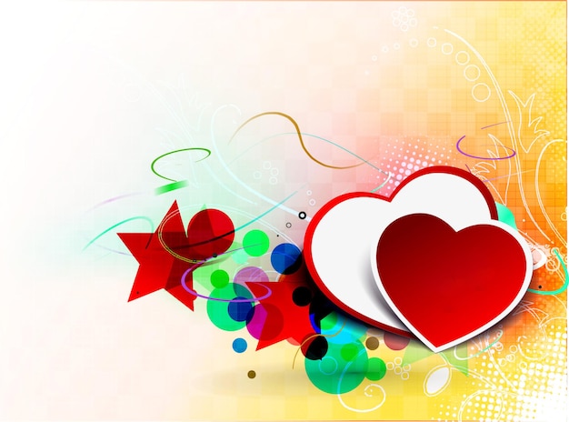 Fondo del corazón del día de San Valentín, ilustración vectorial.
