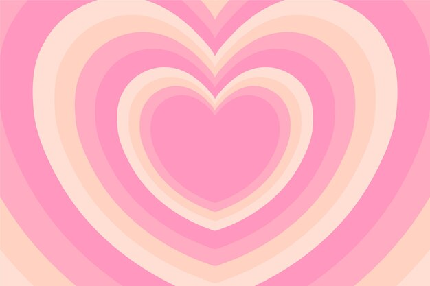 Fondo de corazón de flores silvestres de diseño plano