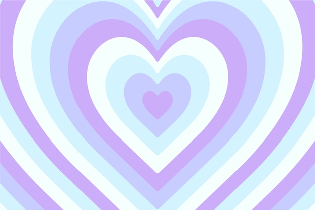 Fondo de corazón de flores silvestres de diseño plano