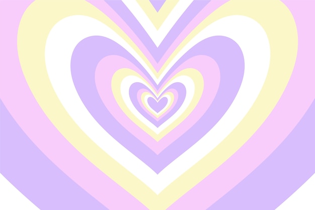 Fondo de corazón de flores silvestres de diseño plano