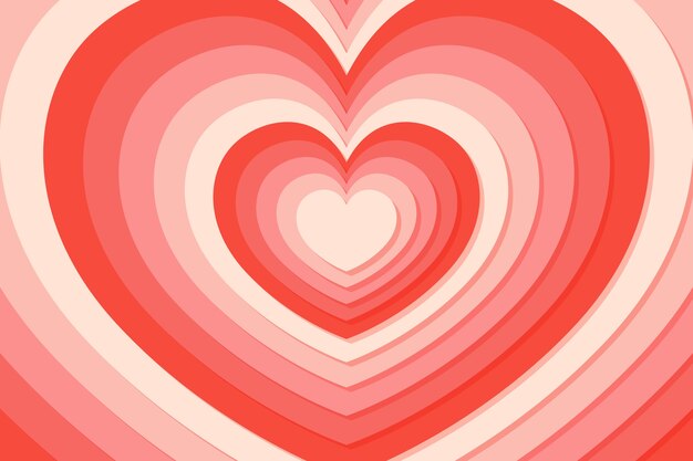 Fondo de corazón de flores silvestres de diseño plano