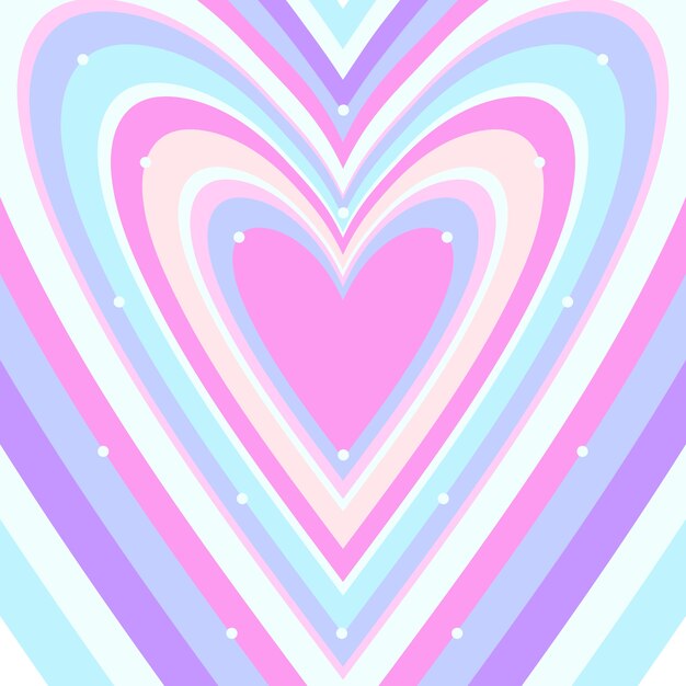 Fondo de corazón de flores silvestres de diseño plano