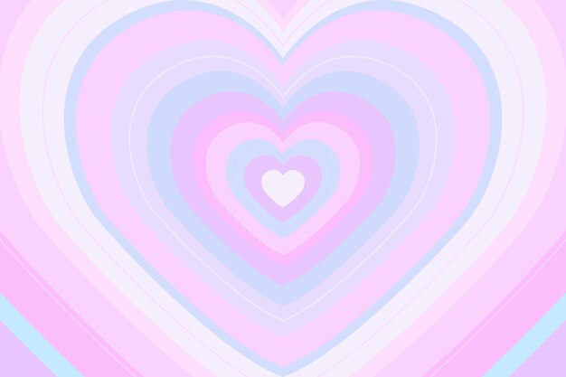 Fondo de corazón de flores silvestres de diseño plano
