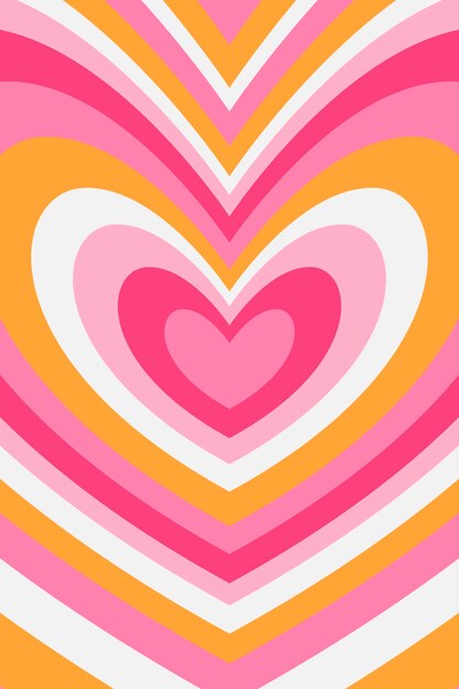 Fondo de corazón de flores silvestres de diseño plano