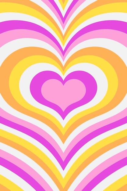 Fondo de corazón de flores silvestres de diseño plano