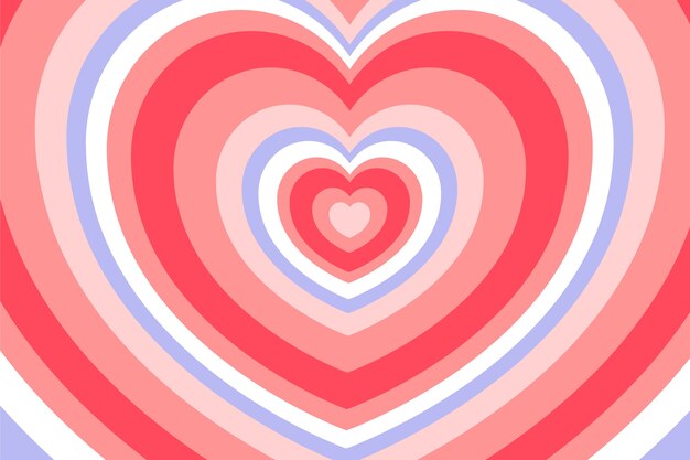 Fondo de corazón de flores silvestres de diseño plano