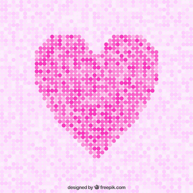 Vector gratuito fondo de corazón de lunares rosas