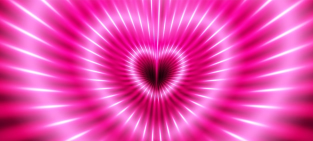 Fondo de corazón de neón rosado