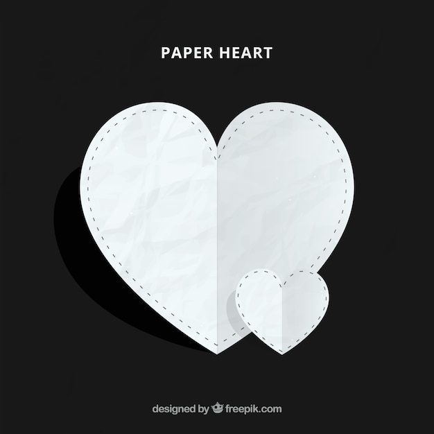 Fondo de corazón de papel