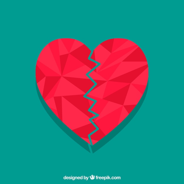 Fondo de corazón plano aislado