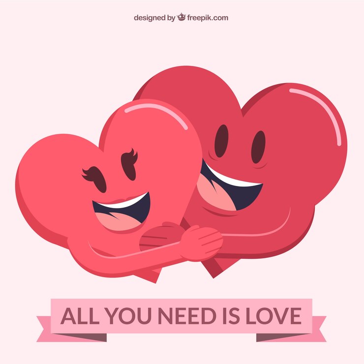 Vector gratuito fondo de corazones abrazados