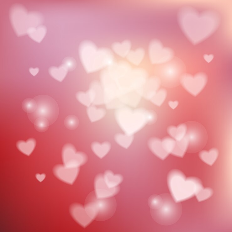 Vector gratuito fondo con corazones brillantes