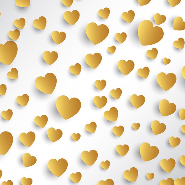 Fondo de corazones de oro