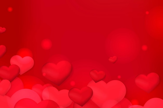 Vector gratuito fondo de corazones rojos