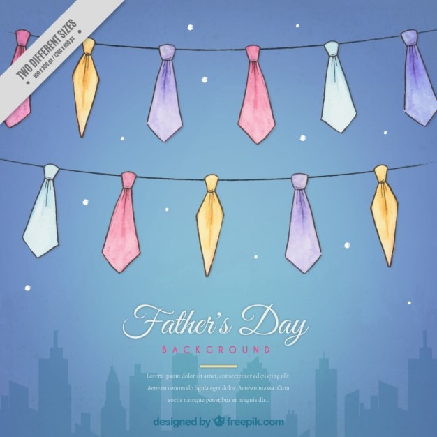 Vector gratuito fondo de corbatas de colores dibujadas a mano para el día del padre