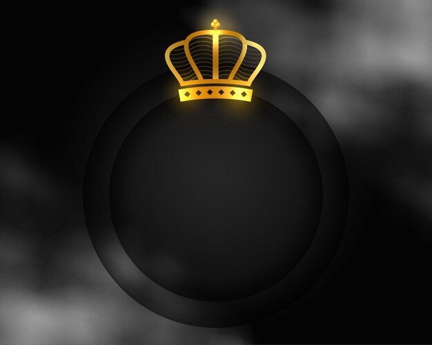 Fondo de corona dorada emperador brillante con efecto humo