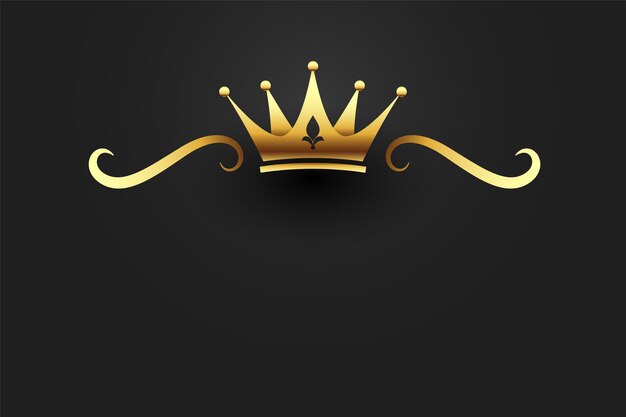Fondo de corona dorada real para diseño de tesoro vintage