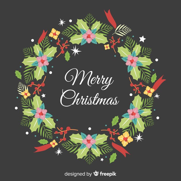 Fondo de corona de navidad