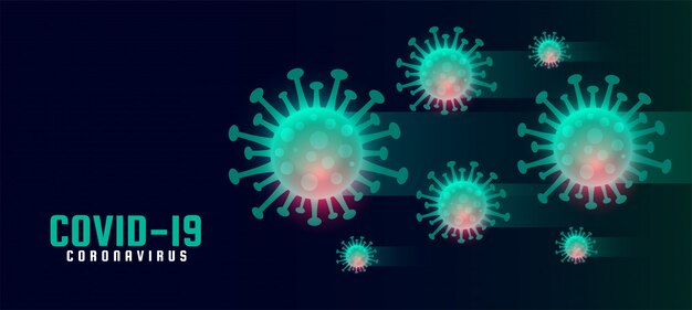 Fondo coronavirus covid-19 con concepto de virus flotante