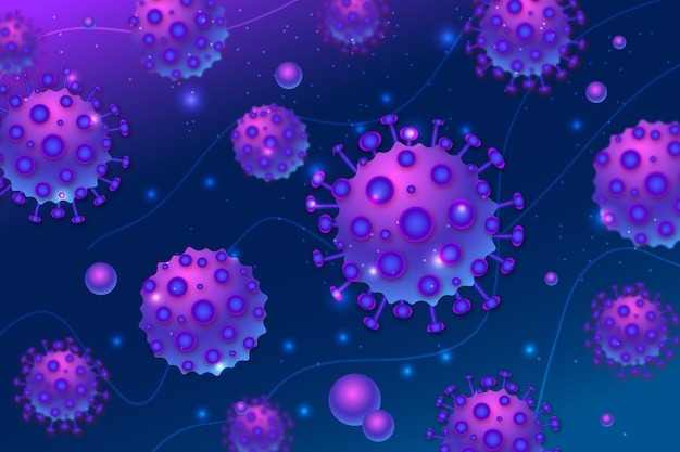 Fondo de coronavirus de estilo realista