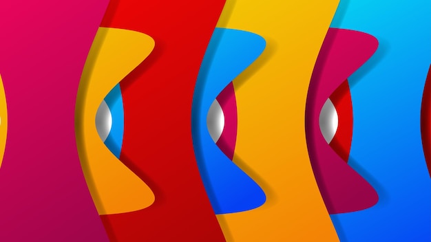 Fondo de corte de papel colorido moderno