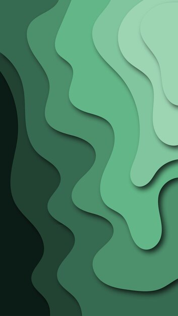 Fondo de corte de papel verde abstracto