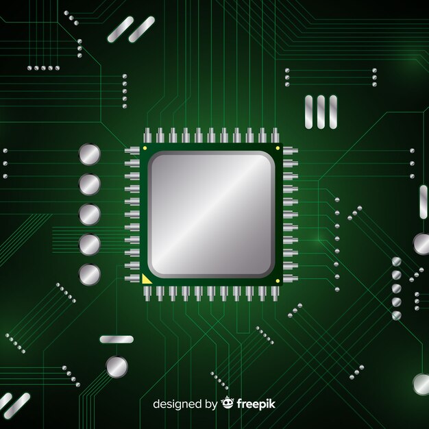Fondo de cpu moderno en color verde