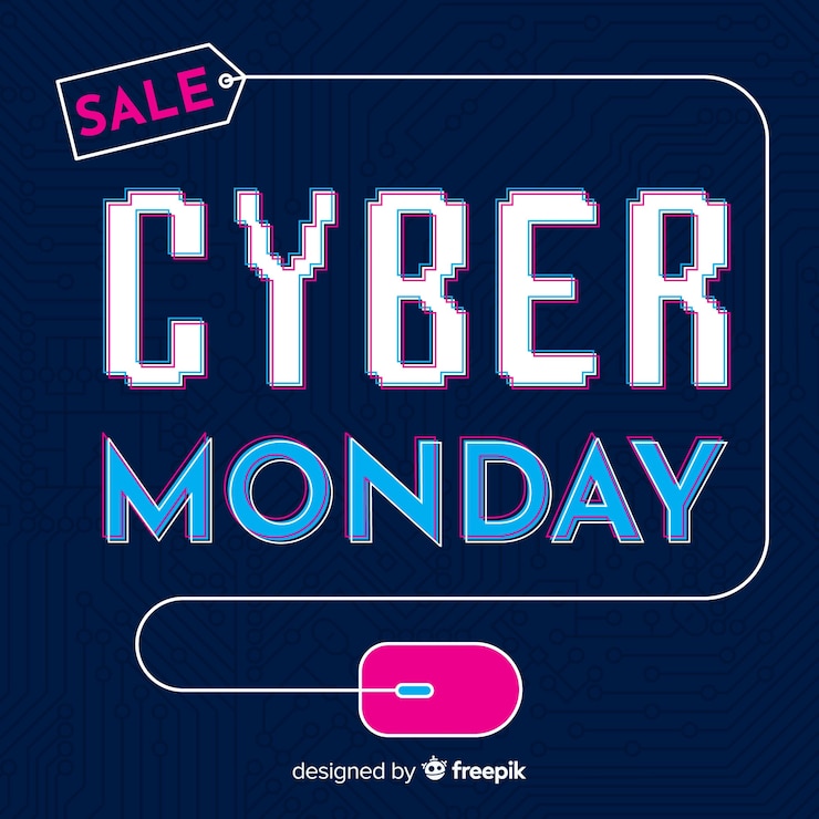Vector gratuito fondo creativo de cyber monday
